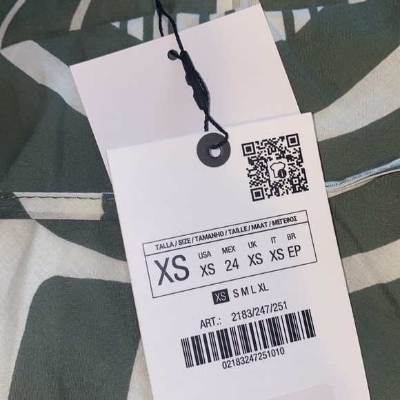 Zara NWT printed halter dress 2183/247 - Picture 6 of 11